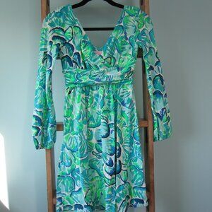 Lilly Pulitzer Fleur Dress in Agate Green Lazy River Size XS